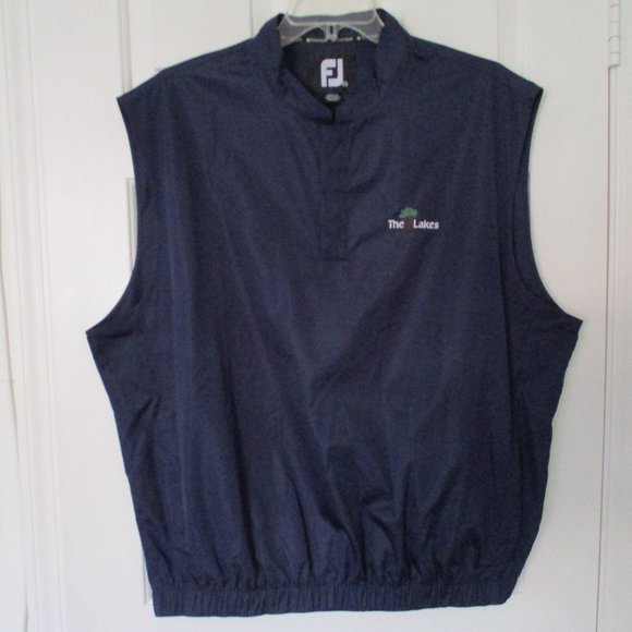 FootJoy Mens Sleeveless "The Lakes" C.C. Navy 1/4 Zip Golf Vest NWOT - Size XL - Picture 3 of 3